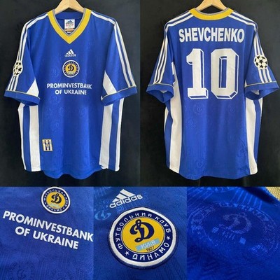 adidas Dynamo Kyiv 98/99 Away Jersey #7 Shevchenko L Blue Near