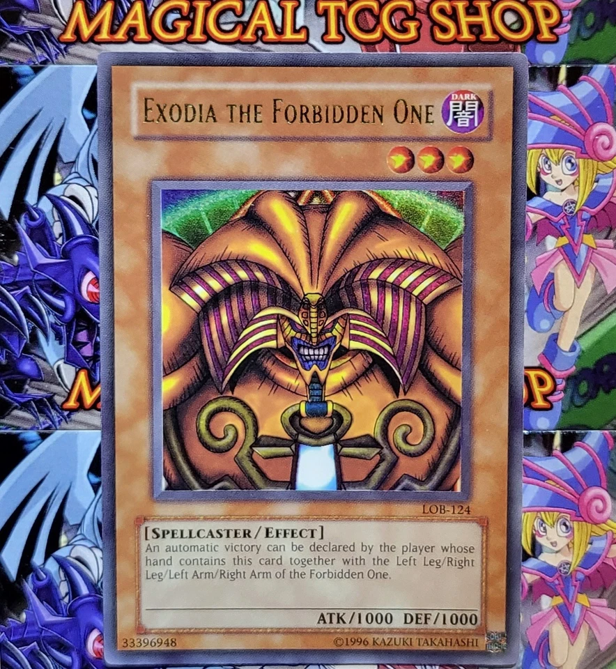 Yugioh Exodia Original Print 5 Card Complete Set Ultra Rare LOB-120 - LOB-124 - Image 2 of 4