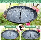Bird Bath Fountain, 15.5 Inch Solar Powered Metal Bird Bath Bowl Powered by Wate