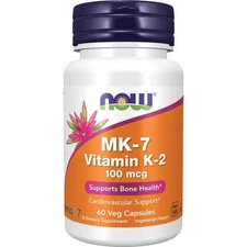 NOW Foods Mk-7 Vitamin K-2 100 mcg 60 Veg Caps