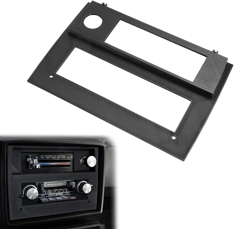 For 1978-1985 Chevy Monte Carlo Single Din Dash Radio Bezel Bracket 180mm x 50mm Foto 3 de 4