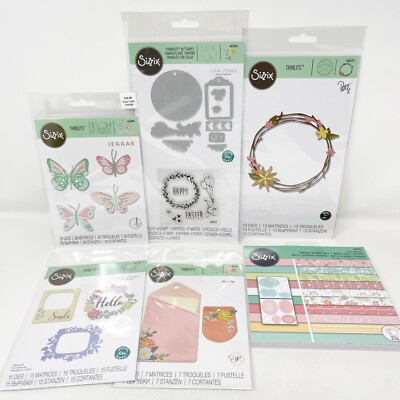 Sizzix Thinlits Bundle Spring Easter Flowers Butterflies Cutting Dies NEW