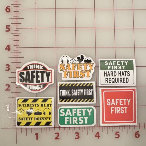 Safety First Hard Hat Stickers Decals Set Of 7 See Pics For Measurements