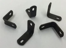 Black Metal Corner Brace Joint Right Angle Bracket Shelf Support 1-3/8x5/8" (20)