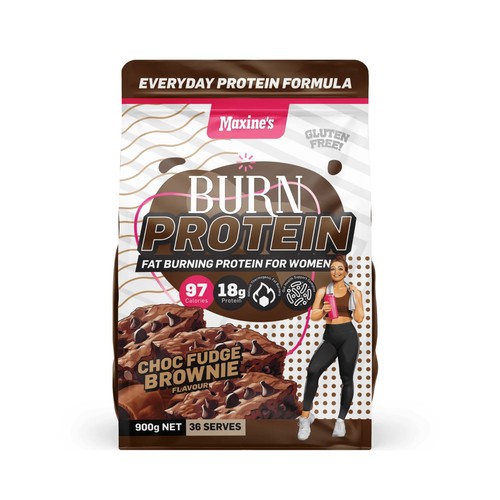 2 x Maxine’s BURN Protein Everyday Protein with Fat Burning 900g 36srv Twin Pack - Picture 4 of 11