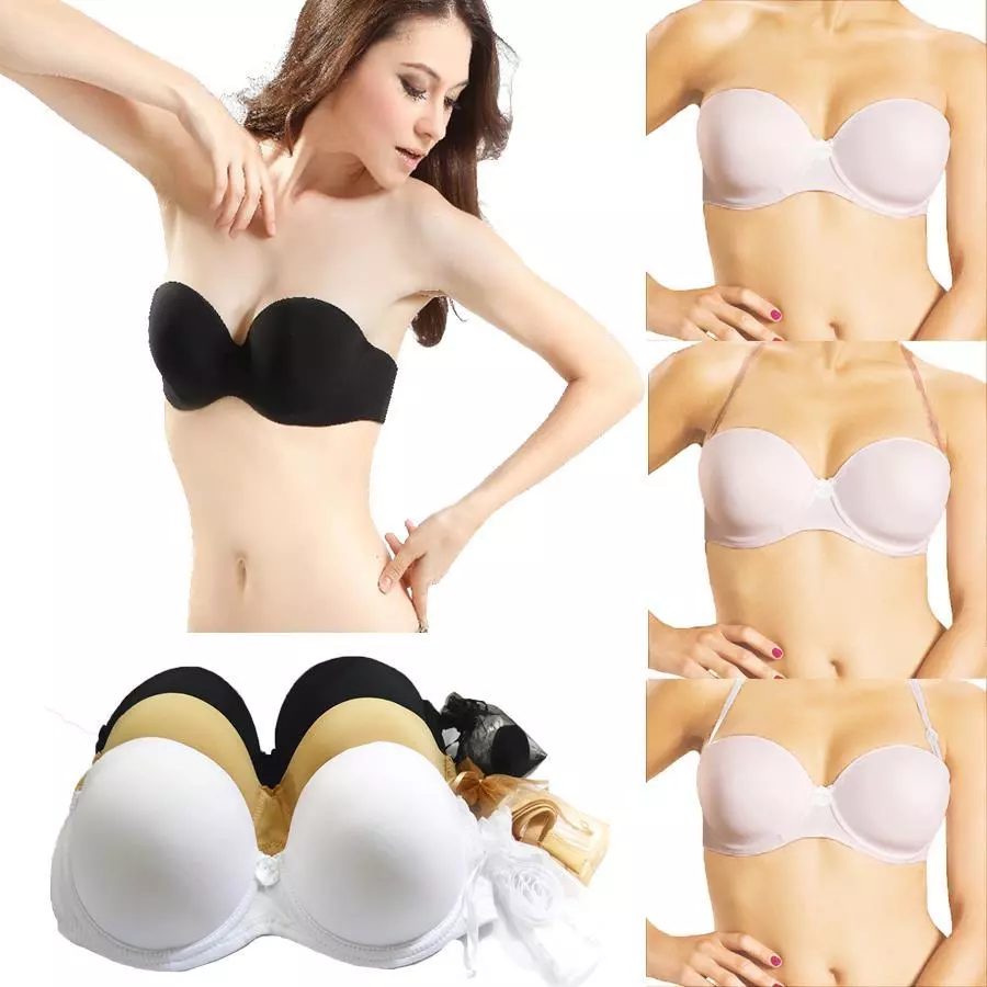 Push up bra with clear straps outlet