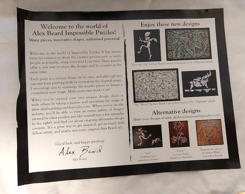 Alex Beard Impossible Puzzle Red Peacock 538 Pieces 25" x 17" Yr 2010 Too Hard - Picture 12 of 15