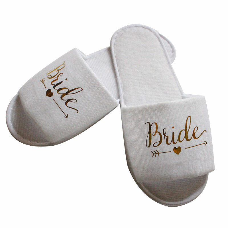 APL G Glitzer Einweg Brief Hochzeit Party Hausschuhe Maid Of Honor Blumenmädch ↑