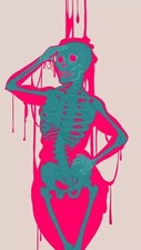 Pink Skeleton Sticker Decal