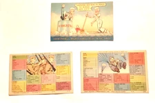 3 Military Comic Series Postcards. Army, Navy, Aviation.