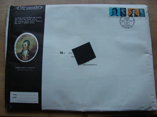 The Scotsman special Burns First Day Cover with newspaper of 25 January 1966