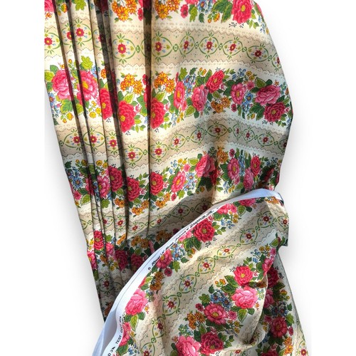 6.5 yds Vtg House 'N Home Fabrics & Draperies Decorator floral Upholstery Fabric - Picture 8 of 23