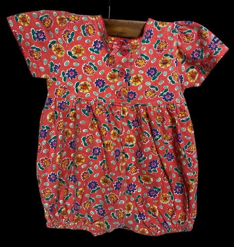 Oshkosh Baby B'gosh Romper Knit One Piece 18M Short Sleeve Floral Girls Vintage