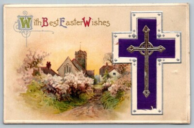 Easter Greetings  Embossed  Postcard
