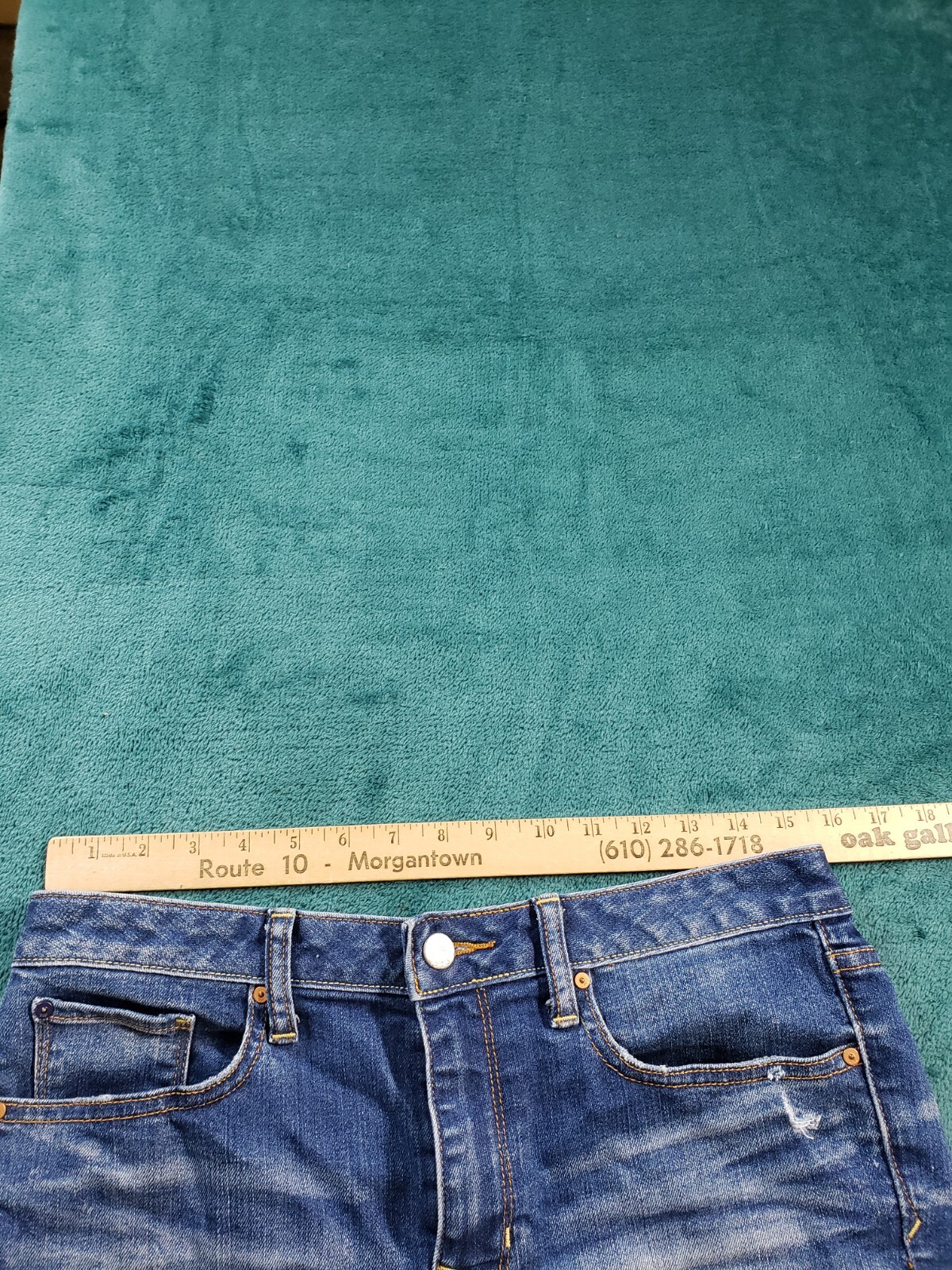 Gap Shorts Sz 6 Womens Blue Ladies Stretch Mid Rise Bermuda Slim Cut Off