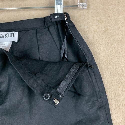 Plaza South Linen Womens 3 Piece Set 8 (S) Black Floral Lace Top & Pants Y2K - Picture 20 of 22