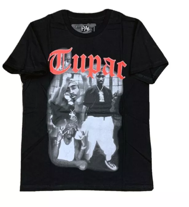 メンズVLONE 2pac TUPAC バッククロスプリント ポケT Tシャツ