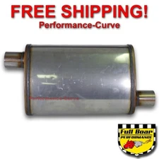 2" O/O Performance Exhaust Muffler MAX FLOW Stainless Steel 4x9 MF1234