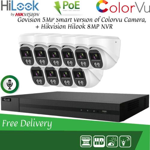 KIT FOTOCAMERA MICROFONO AUDIO HIKVISION 8MP POE CCTV SYSTEM IP UHD NVR 5MP 24/7 COLORVU - Foto 22 di 43