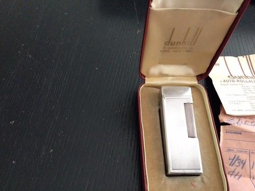 Dunhill London Auto Rollalite Sterling Silver Lighter Swiss Made Free Shipping