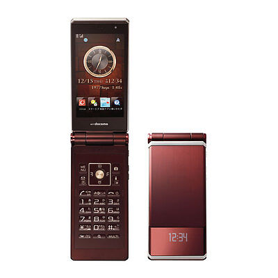 Docomo Fujitsu F 04d 13mp Full Hd Titanium Brown Unlocked Flip Phone Cellphone Ebay