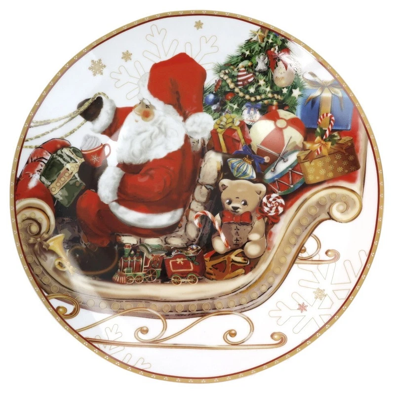 Piatto portata Natale Natalizio BRANDANI Christmas Porcellana