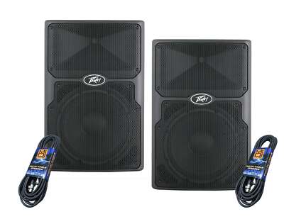 2 PVXP15 DSP 15'' Powered Speaker 830W with 1.4'' Compression Driver,+ XLR Cables