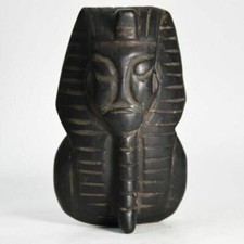 China Hongshan Culture Meteorite Egyptian Pharaoh Exquisite Hand carved Pendant