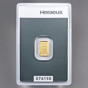 1g Gramm Goldbarren ✰HERAEUS✰ Feingold 999.9 mit Zertifikat in Blister
