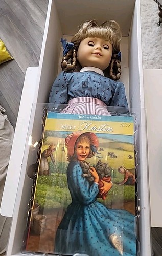 American Girl Kirsten Larson Doll & Book F7722-AF1A Retired Nrfb Mib Nos - Picture 1 of 10