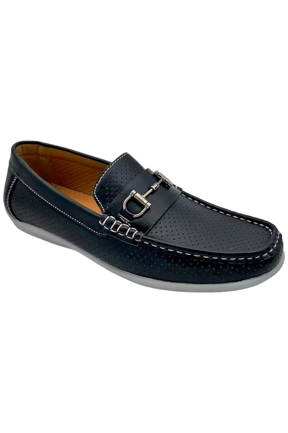 Aston Marc Men's Perforated Classic Driving Black