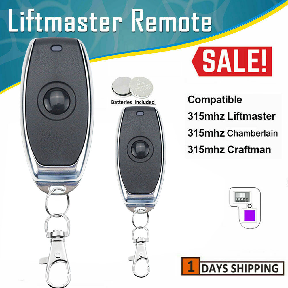 2 Compatible 373LM 1 Button LiftMaster Raynor Remote Control Garage