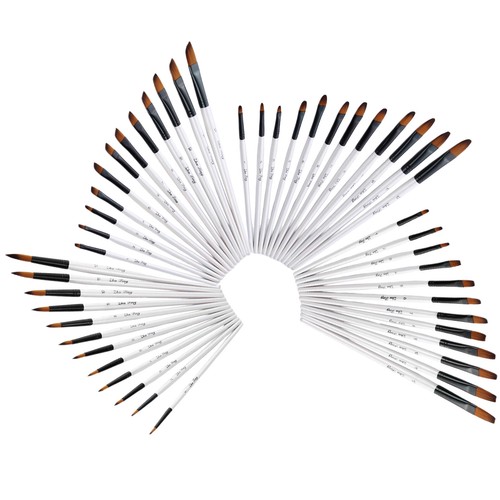 12Pcs Pro Paint Brushes for Acrylic Watercolor Oil Gouache Painting Art Supplies eBay