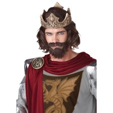 Medieval King Wig Brown