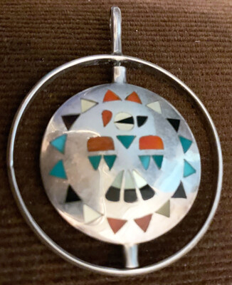 Zuni Lolita Natachu Reversible Spinner Pendant Enhancer Sunface 