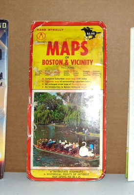 1976 Rand McNally Street Map of Boston, Massachusetts