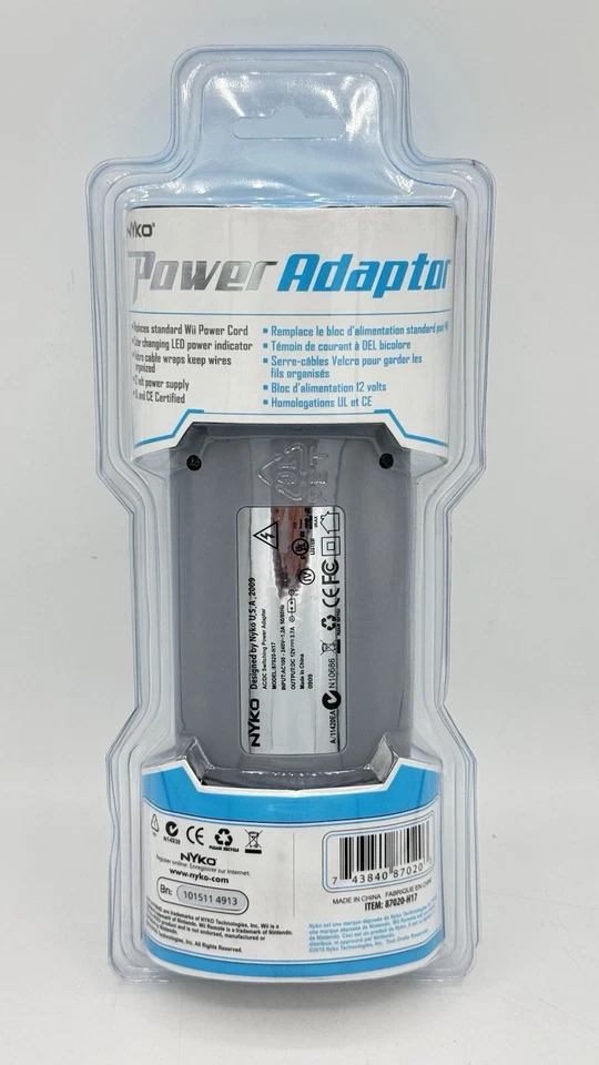 Power Adapter Supply Nyko for Nintendo Wii Console Video Game System New & Seale - Image 4 of 4