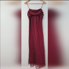 Vintage Betsy Adam Prom Dress Maxi Gown 12 Red Goth 90s Y2K Whimsigoth Vampy