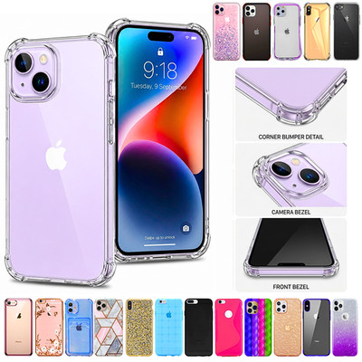 Silikon Hülle für iPhone 13 12 11 XR X 7 8 SE 2020 6 Plus Stoßfest Handyhülle
