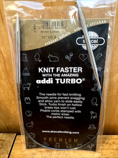Skacel Addi Turbo Circular Knitting Needle Size 8 , 16", Knit Faster, NIP