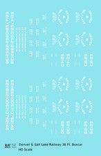 K4 HO Scale Decals Denver and Salt Lake 36 Ft Boxcar White