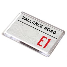 FRIDGE MAGNET - Vallance Road E1 - UK Postcode