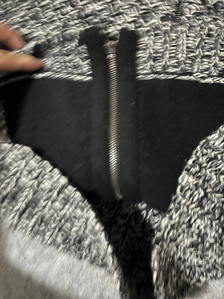 Chaleco de lana Eileen Fisher Yak para mujer gris rústico terroso cálido capas Practica 2XS Foto 4 de 4