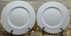 Two (2) Wedgwood All White (Bone) China 10 3/4" Dinner Plates Made in England