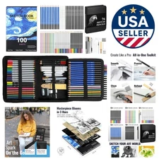 176pcs Art Set Professional Drawing Painting Supplies Kit for Adults Kids Artist