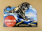 VINTAGE 12x9" REMINGTON UMC 22 RIFLE CARTRIDGES GASOLINE PORCELAIN GAS OIL SIGN