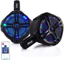Pyle Waterproof Marine Wakeboard Tower Speakers - 6.5  Dual Subwoofer, 200 Watt