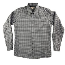 Eton Dress Shirt Mens 17.5 44 Blue Gingham Contemporary Cotton Long Sleeve XL