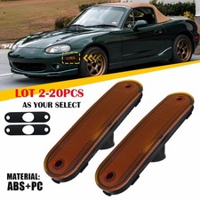 2-20X Front Side Marker Lights For 1990-2005 Mazda Miata MX-5 Amber Lens LH RH V
