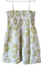 American Eagle Smocked Bodice Mini Sun Dress Women’s Sweetheart Green Floral XL